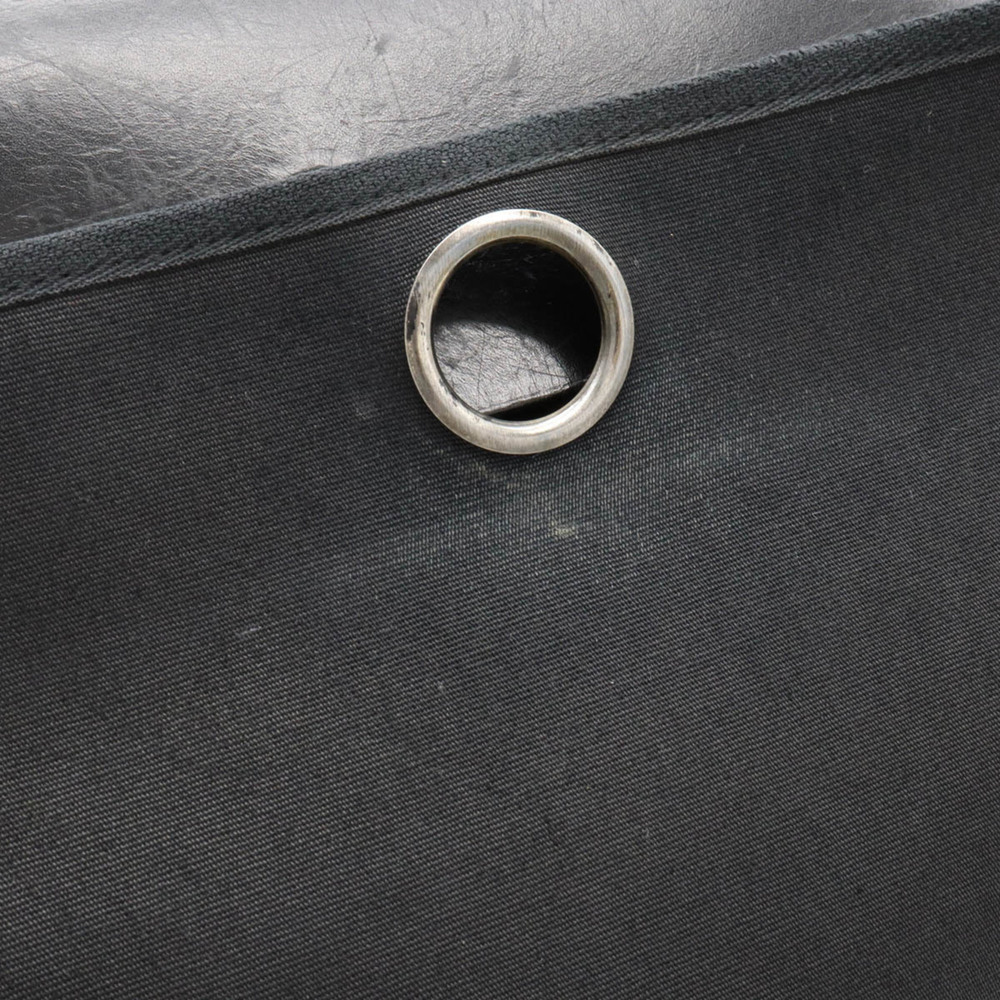 HERMES Ale Bag Ad PM Handbag Toile Officier Leather Black Shoulder □D engraved - Picture 8 of 9